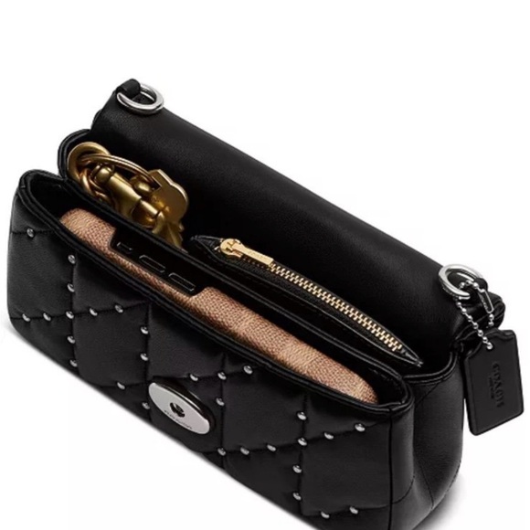 Coach Tabby Crossbody/Wristlet Pillow Quilting And Crystal Rivets NWT - Picture 2 of 16